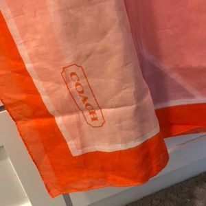 COACH silk/cotton scarf